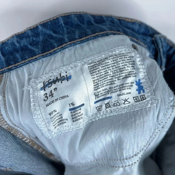 Ksubi Chitch Odyssey Denim Distressed Slim Fit Cotton Japanese Inspired Size 34 - Picture 8 of 12
